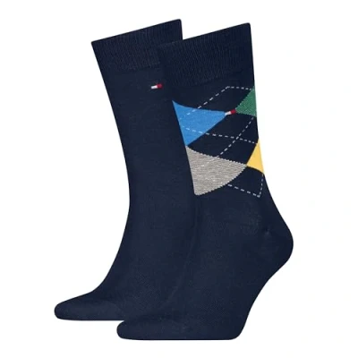 Abbildung von Tommy Hilfiger Socken TH MEN SOCK CHECK 2P (2 Paar) mit klassischem Argyle Design