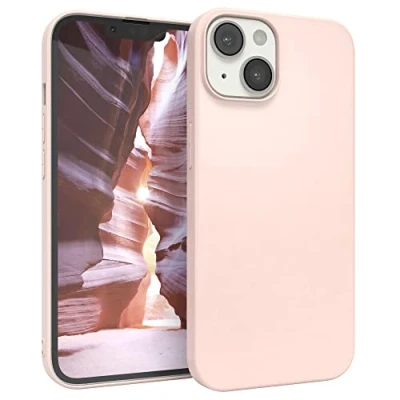 Abbildung von EAZY CASE Handyhülle Silikon mit Kameraschutz kompatibel iPhone 14 in Hellrosa, Rosa, Ultra dünn, Slimcover, Silikonhülle, Hülle, Softcase, Backcover