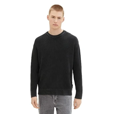 Abbildung von TOM TAILOR Denim Herren Loose Fit Pullover, Black, XS