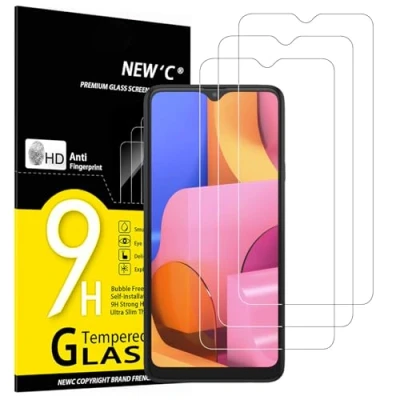 Abbildung von NEW&#039;C 3 Stück, Panzer Schutz Glas für Samsung Galaxy A20S, Frei von Kratzern, 9H Härte, HD Displayschutzfolie, 0.33mm Ultra klar, Ultrabeständig