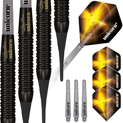 Abbildung von Unicorn Black Brass Gary Anderson Soft Dart, 18g