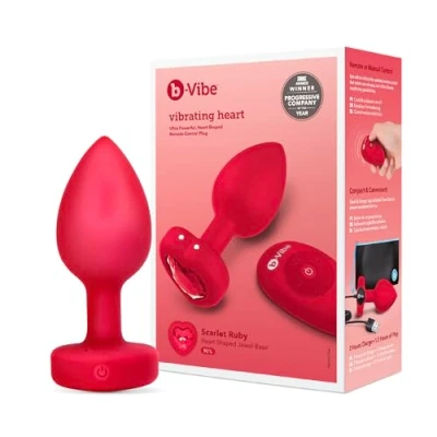 Abbildung von Vibro Analplug „vibrating heart“ mit funkelndem Herz Stopper