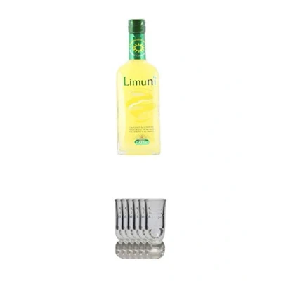Abbildung von Caffo Limuni aus Italien 1,0 Liter + Shot Gläser mit Eichstrich 1 x 6er Set
