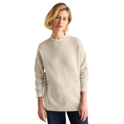 Abbildung von Cecil Strukturmix Strickpullover, Damen, Größe: XXL, Beige