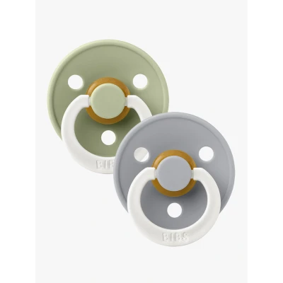 Abbildung von BIBS Schnuller Colour 2er Pack Latex Größe 2, Sage Glow/Cloud Glow