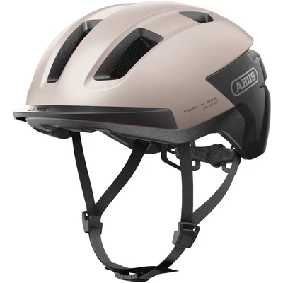 Abbildung von ABUS Fahrradhelm Purl Y ACE mit LED Licht geeignet Fahrten auf E Bike und S Pedelec Trendiger NTA Schutzhelm für Erwachsene Jugendliche Beige, Größe L