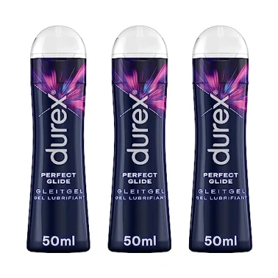 Abbildung von Durex Perfect Glide Gleitgel Silikonbasierendes Gel, langanhaltend Ideal für Analsex 3 x 50 ml