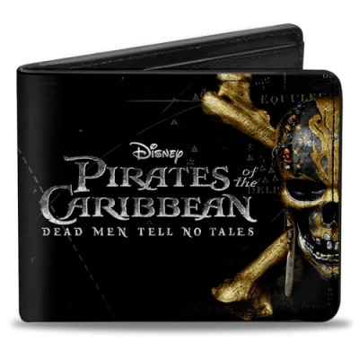 Abbildung von Buckle Down Herren Pirates of The Caribbean Dead Men Tell NO Tales Skull Zweifalten Geldbörse, Mehrfarbig, Standard größe