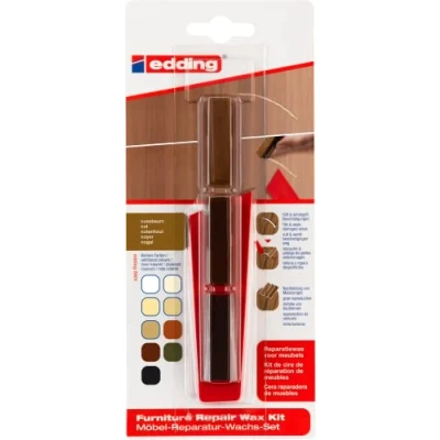 Abbildung von edding Marker 8901 Möbel Reparatur Wachs Set nussbaum (3er Blister)