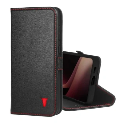 Abbildung von TORRO Hülle kompatibel mit Samsung Galaxy S24 FE 5G Premium Leder für Standfunktion und Kartenfächern (Schwarz)