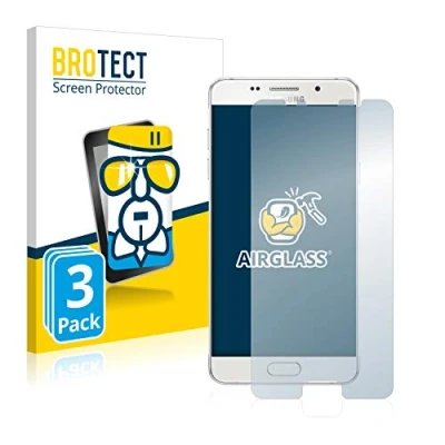 Abbildung von BROTECT Schutzglas für Samsung Galaxy A5 2016 (3 Stück) Schutzfolie Panzer Folie Glas [Extrem Kratzfest 9H, Anti Fingerprint, Ultra Transparent]