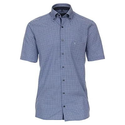 Abbildung von CASAMODA Comfort Fit Hemd Halbarm Button Down Kragen Karo blau Gr. 41