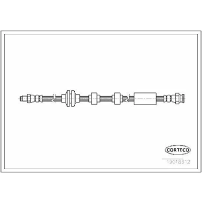 Abbildung von CORTECO 19018612 Bremsschläuche Vorderachse 536 LANCIA: DELTA 1, Kappa Kombi