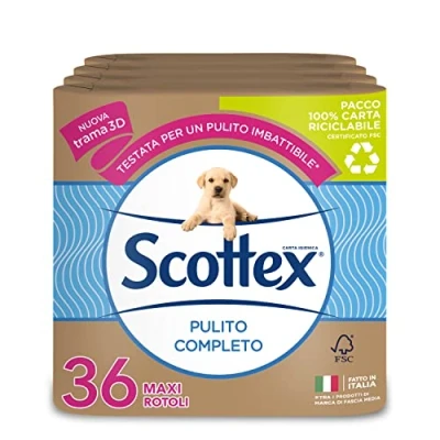 Abbildung von Scottex Komplettes Toilettenpapier, 36 Rollen Maxi, umweltfreundliche Verpackung aus Papier