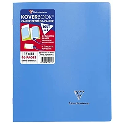 Abbildung von Clairefontaine 951416C Packung mit 10 Heften Koverbook 17x22 cm, 48 Blatt Französische Lineatur, 90g, Einband PP, blickdicht, Gelb, 1 Pack