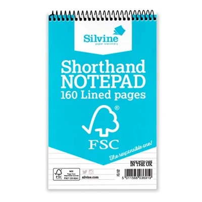 Abbildung von Silvine Kurzes Notizbuch, 160 Seiten, 20,3 x 12,7 cm, FSC. FSC160 Liniert 8 mm fein