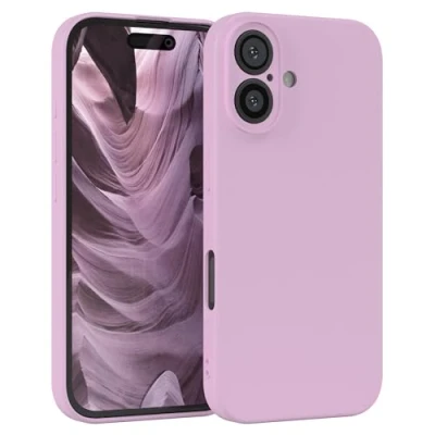 Abbildung von EAZY Case Silikonhülle für iPhone 16 Hülle Silikon weich stoßfeste Handyhülle Schutzhülle mit Kameraschutz Dünn Premium Schutz Cover TPU Phone Bumper in Violett