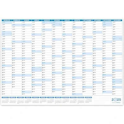 Abbildung von Wandkalender 2025 84 x 59 cm Positiv gefaltet Maxi A1