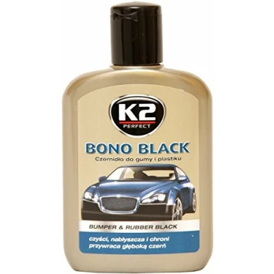 Abbildung von K2 Auto Reifenpflege, Gummipflege, Kunststoffpflege, mit schwarzer Farbe 200ml