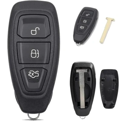 Abbildung von Autoschlüsselgehäuse mit 3 Tasten, Ersatz für Ford Fiesta Focus Kuga Grand S Max C Galaxy Monde, Auto Fernbedienung, Schlüsselanhänger Klinge