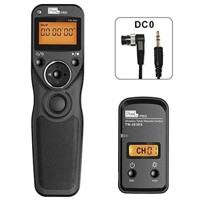 Abbildung von TW 283 DC0 Funk Fernausloeser Drahtauslöser Kabelausloeser Camcorder Fernbedienungen Kompatibel für Nikon D850 D800 D810 D700 D500 D300s D200 D1 D2 D3 D4 D5 D4s N90s F6 F100 F90X