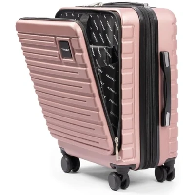 Abbildung von Travely Premium Handgepäck 55x40x23cm erweiterbar, passend für Lufthansa, Eurowings und co. I 41L 50L mit sanften Rollen praktischem TSA Schloss, Reise