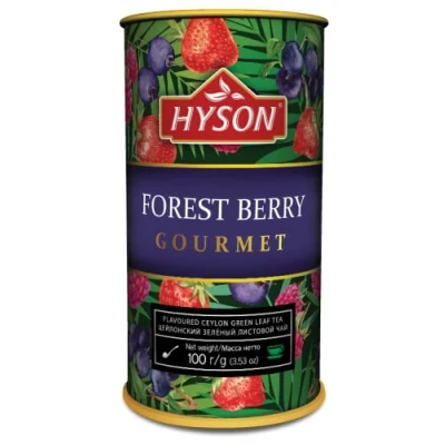 Abbildung von HAS TEE EXOTIC FRUITS GOURMET AROMATISIERTER SCHWARZER &amp; GRÜNER CEYLON LOSE AROMATISIERT BLATT 100 g (Forest Berry Grüner Tee/Green Tea)