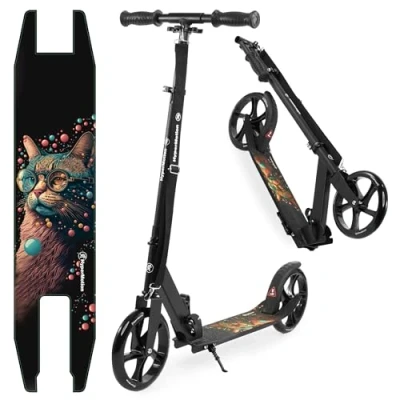 Abbildung von HyperMotion Cityroller VIBE Black Zweirädriger Stadtroller in Schwarz bis 100 kg