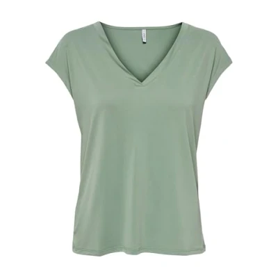 Abbildung von ONLY Vausschnitt Tshirt basic, Damen, Größe: XS, green light