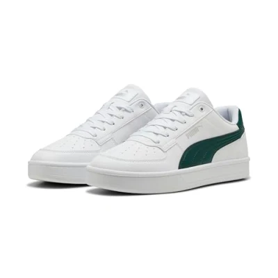 Abbildung von Puma Caven 2.0 Basketballschuh, Größe: 47, White/dark myrtle/silver Hochwertiges lederimitat