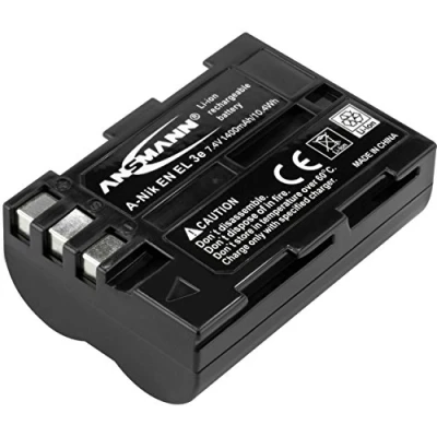 Abbildung von ANSMANN Li Ion Akku A Nik EN EL 3e 7 4V / Typ 1400mAh Leistungsstarke Akkubatterie für Foto Digitalkameras der perfekte Ersatzakku Nikon Digicam uvm.