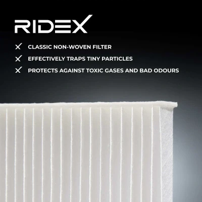 Abbildung von RIDEX 424I0065 Innenraumfilter Aktivkohlefilter, Filtereinsatz 218 TOYOTA: Vios / Yaris II Limousine, Land Cruiser Prado 150, Verso