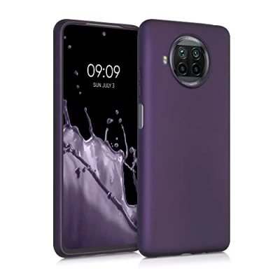 Abbildung von kwmobile Case kompatibel mit Xiaomi Mi 10T Lite Hülle Schutzhülle aus Silikon metallisch schimmernd Handyhülle Metallic Brombeere