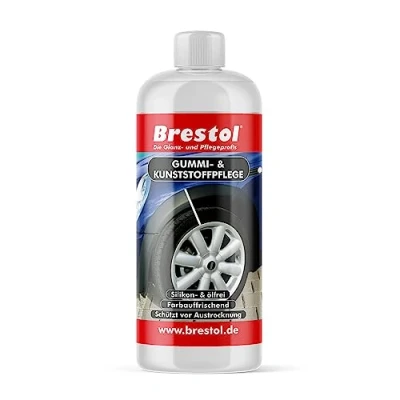 Abbildung von Brestol REIFENPFLEGE silikonfrei 500 ml (2501) Reifenglanz Spoilerpflege Spoilerglanz Zierleistenpflege Zierleistenglanz Gummimattenpflege Farbauffrischer