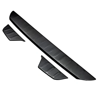 Abbildung von Aroba AR215 BL Edelstahl Schwarz Black Chrome Ladekantenschutz kompatibel mit Mazda CX3 ab BJ. 6.2015&gt; passgenau Abkantung Farbe Anthrazit