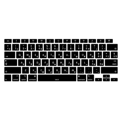 Abbildung von MiNGFi italienische Silikon Tastatur Schutz Abdeckung für MacBook Air 13&quot; Touch ID Modell M1 A2337 A2179 (2020+) US/ANSI Tastaturlayout Schwarz
