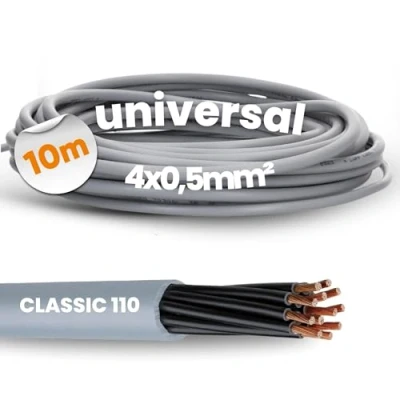 Abbildung von 10 Meter Lapp 1119754 Ölflex Classic 110 4X0,5mm² PVC Steuerleitung ohne grün gelben Schutzleiter, Grau