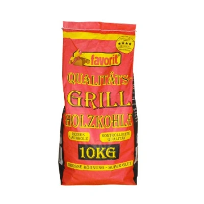 Abbildung von Favorit Laubholz Holzkohle 10kg (Grillkohle, aus reinem Laubholz, extra große Körnung, langanhaltende Glut) 1000