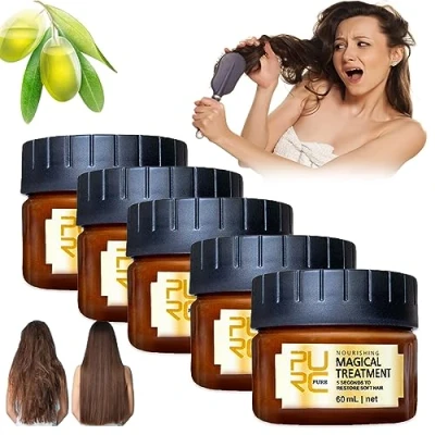 Abbildung von Pure Keratin Repair Hair Mask Hairmask Treatment for Dry Damaged With Argan &amp; Coconut Oil (5 Bottle)