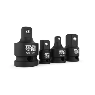 Abbildung von LEXIVON Impact Socket Adapter and Reducer 4 Piece Set 1/4&quot; 3/8&quot; 1/2&quot; Driver Conversions, Chrome Molybdenum alloy steel (LX 112)