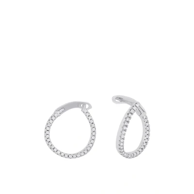 Abbildung von amor MIT STEINEN, GLÄNZENDES Silber 925, Zirkon Ohrringe, Damen, Größe: One Size,