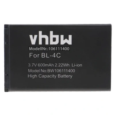 Abbildung von vhbw 1x Akku kompatibel mit Nokia 6101, 6102i, 6103, 6125, 6126, 6131, 6133, 6136, 6170, 6260 Handy Smartphone Telefon (600 mAh, 3,7 V, Li Ion)
