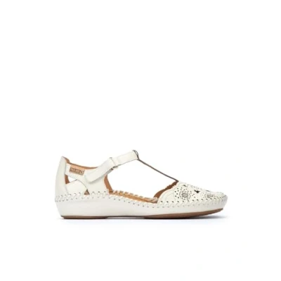 Abbildung von Pikolinos Halboffene Schuhe in Leder P. Vallarta für Frauen Farbe Blanco