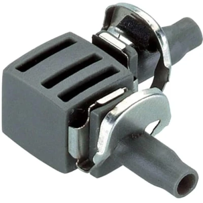Abbildung von Gardena Micro Drip System L Stück 4,6 mm (3/16 Zoll): Rohrverbinder für Richtungsänderungen des Verteilerrohres (Art. Nr. 1348, 1350), 10 Stk. (8381 20)