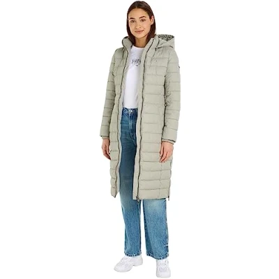 Abbildung von Tommy Jeans Damen Daunenmantel Basic Winter, Mehrfarbig (Faded Willow), XXS