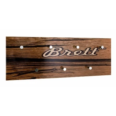 Abbildung von HAKU Möbel Wandgarderobe Chrom, Motiv, MDF, Metall Maße: B 80 cm x H 30 T 6 cm, Style: Modern