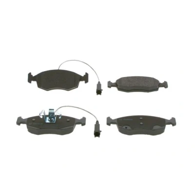 Abbildung von BOSCH 0 986 494 463 Bremsbelagsatz Low Metallic mit integriertem Verschleißsensor Kolbenclip, Anti Quietsch Blech FIAT: Punto III Schrägheck
