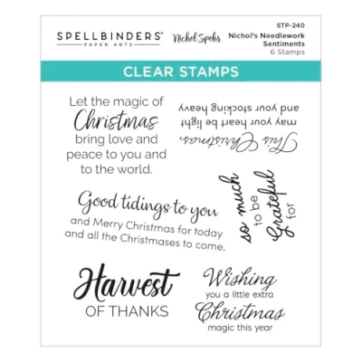 Abbildung von Spellbinders Nichol&#039;s Needlework Sentiments Clear Stamp (STP 240)