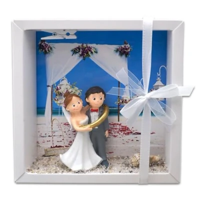 Abbildung von ZauberDeko Geschenkbox Geldgeschenk Verpackung Strandhochzeit Groß Hochzeit Gutschein