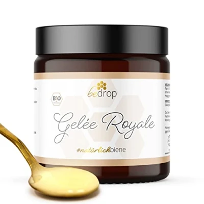 Abbildung von bedrop Bio Gelée Royal frisch &amp; pur 100g in Qualität I 10 HDA Gehalt &gt;1,7% 100% natürliche Bienenmilch Frisches Gelee Royale vom Imker